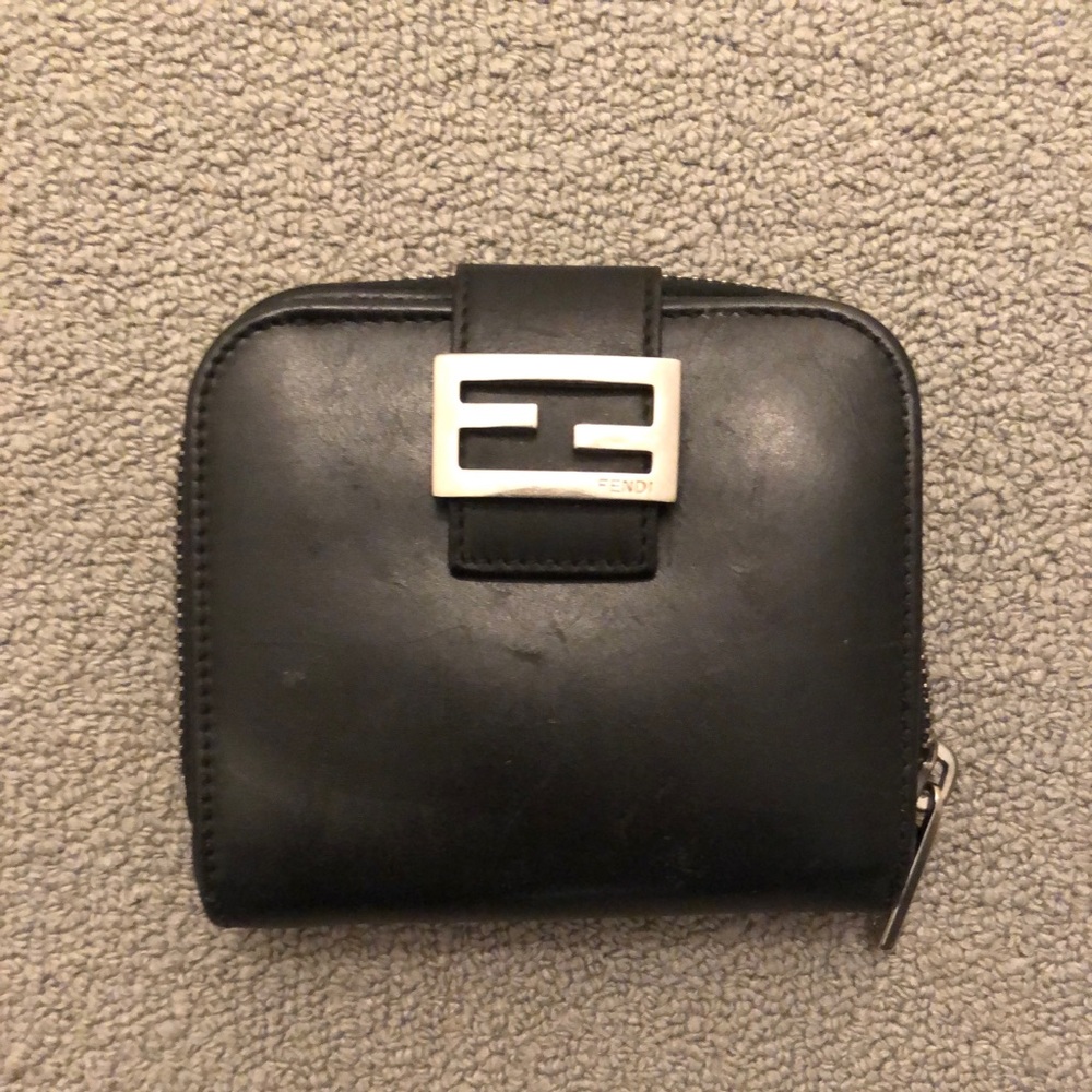 Fendi Leather Wallet Black